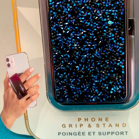 Gorgeous Blue Sparkly Phone Grip & Stand - Picture 2 of 7